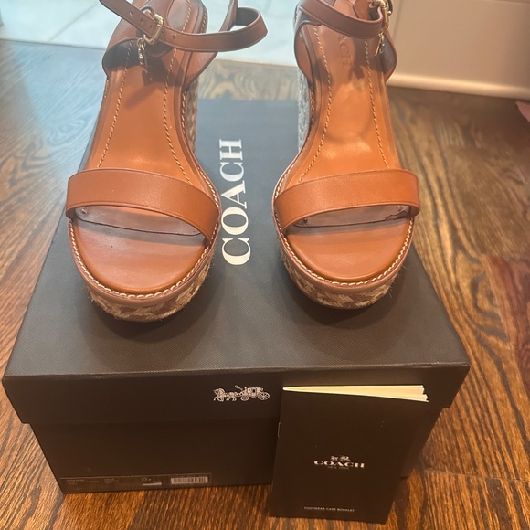 Coach High Espadrille Wedge Sandals - Picture 2 of 7